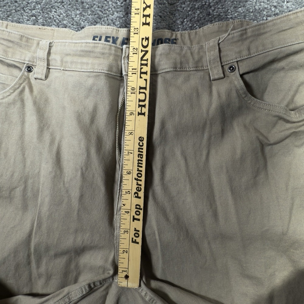 Duluth Trading Co Pants Mens 45x31 Flex Fire Hose Relaxed Fit Work Tan - Picture 8 of 10